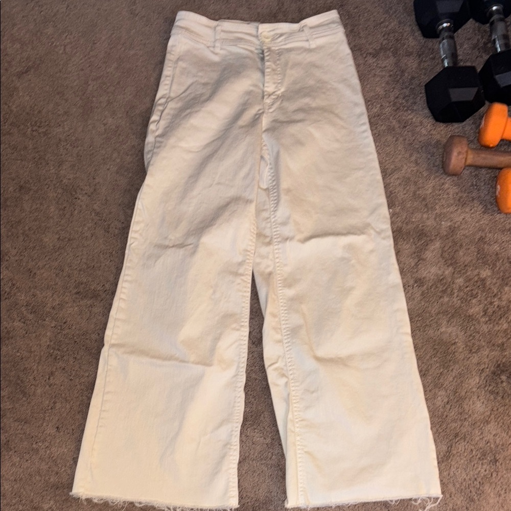 OAT Cream Wide-Leg Pants